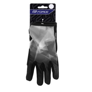 gloves FORCE MTB CORE summer  grey L