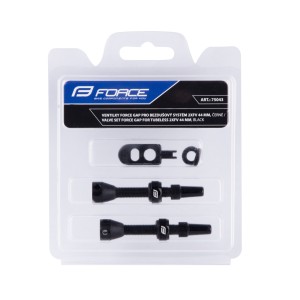 valve set FORCE GAP for tubeless 2xFV 44mm black