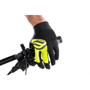 Handschuhe FORCE MTB POWER  gelb-schwarz +15 °C plus