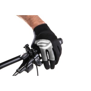 gloves FORCE MTB POWER  black-grey L