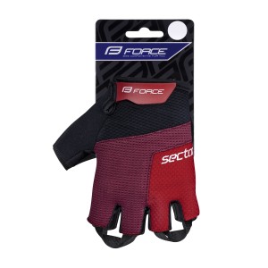 gloves FORCE SECTOR gel  black-red L