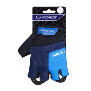 gloves FORCE SECTOR gel  black-blue L