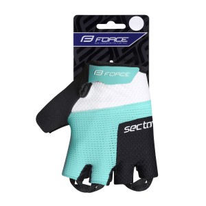 gloves FORCE SECTOR LADY gel  black-turquoise L