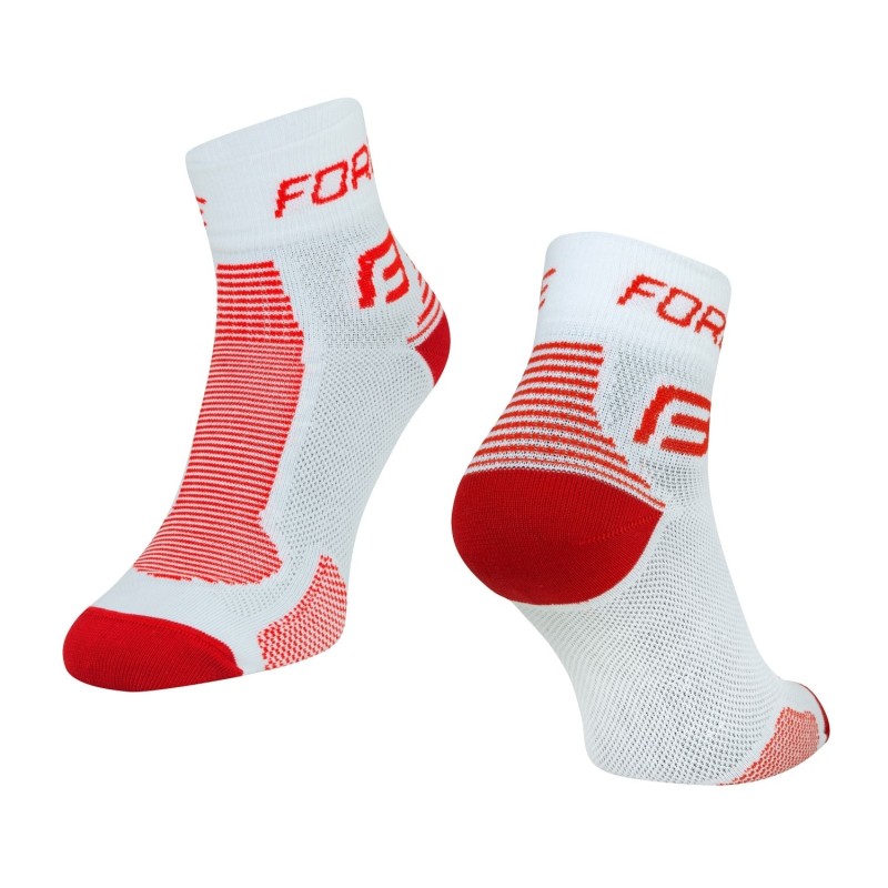 socks FORCE 1. white-red L - XL