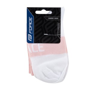 socks FORCE TRACE  pink-white L-XL/42-47