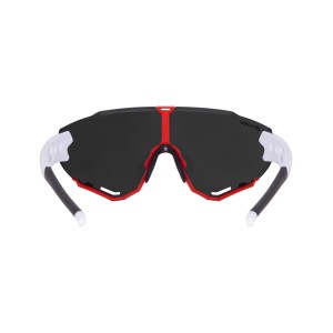 Sonnenbrille FORCE CREED weiß-rot-schwarze Spiegellinse