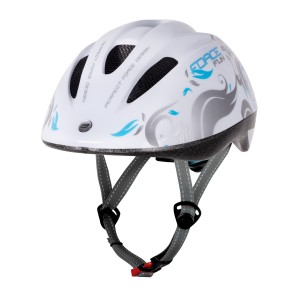 helmet FORCE FUN FLOWERS child. white-grey-blue S