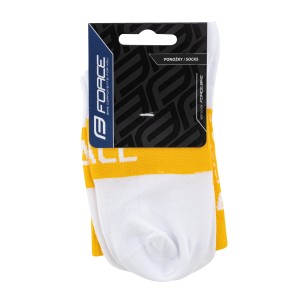 socks FORCE TRACE  yellow-white S-M/36-41