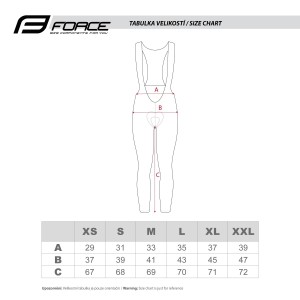 bibtights FORCE SPRING LADY with pad  black L