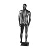 male mannequin  stepped forward  black matt