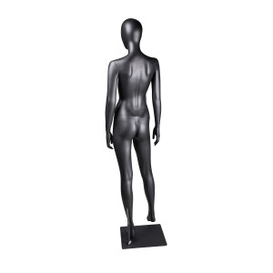 female mannequin stepped forward  black matt