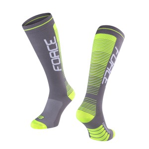 socks F COMPRESS  grey-fluo S-M/36-41