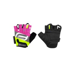 gloves F SQUARE kid. fluo-pink L