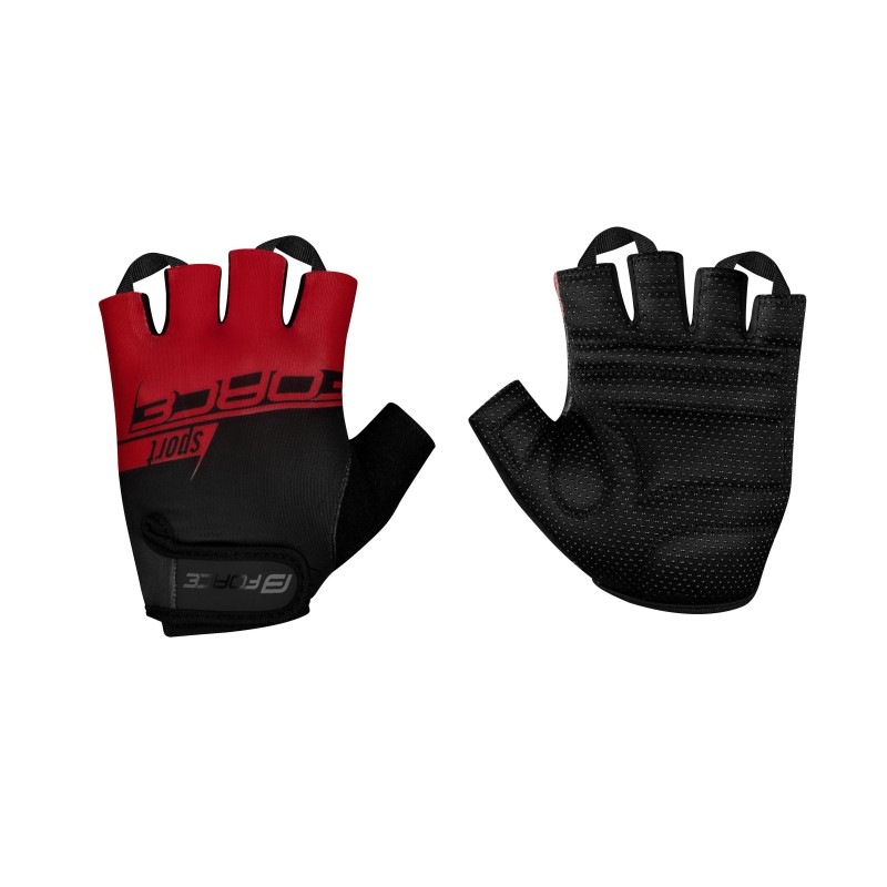 gloves FORCE SPORT, black-red