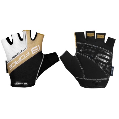 gloves FORCE RIVAL. black-gold L