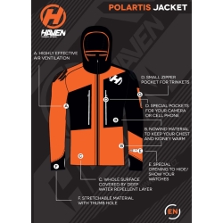 copy of HAVEN Polartis Winterjacke, Ski -,Wander -,Langlauf -, Jacke Herren Orange