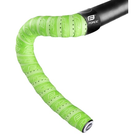 handlebar tapes FORCE PU with embossed logo. green