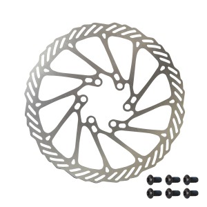disc brake rotor FORCE-2 160 mm. 6 holes. silver