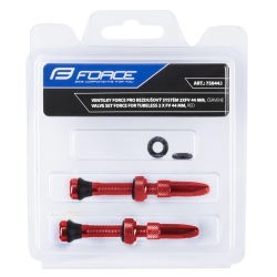 Force Fahrrad Ventilsatz für Tubeless 2 x SV 44 mm Rot