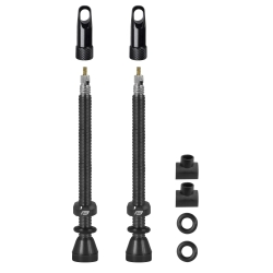 valve set FORCE for tubeless 2xFV 80 mm  black