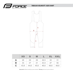 FORCE 3/4 Fahrrad Hose Maze mit Polster +5 °C bis +15 °C %%%