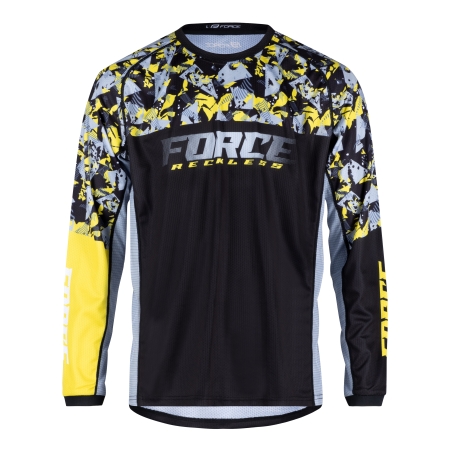 Force MTB Jersey Downhill Trikot Reckless Gelb