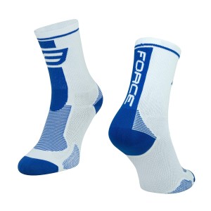 socks FORCE LONG. white-blue S - M