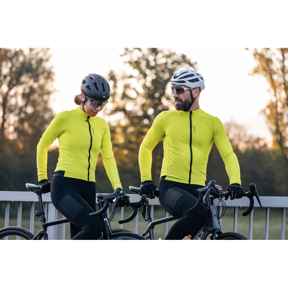FORCE Jersey ENDLESS Gelb gefüttert für +5°C bis +15°C