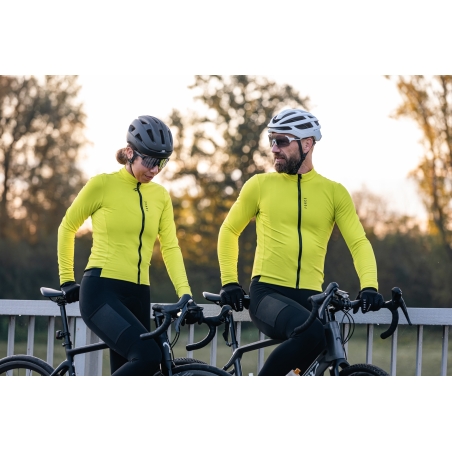 FORCE Jersey ENDLESS Gelb gefüttert für +5°C bis +15°C