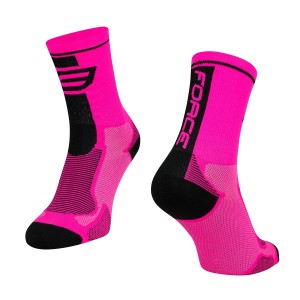 socks FORCE LONG. pink-black S - M