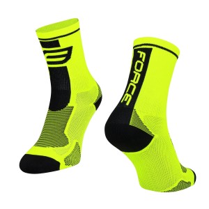 socks FORCE LONG. fluo-black L - XL