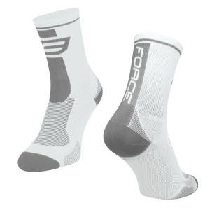 socks FORCE LONG. white-grey L - XL