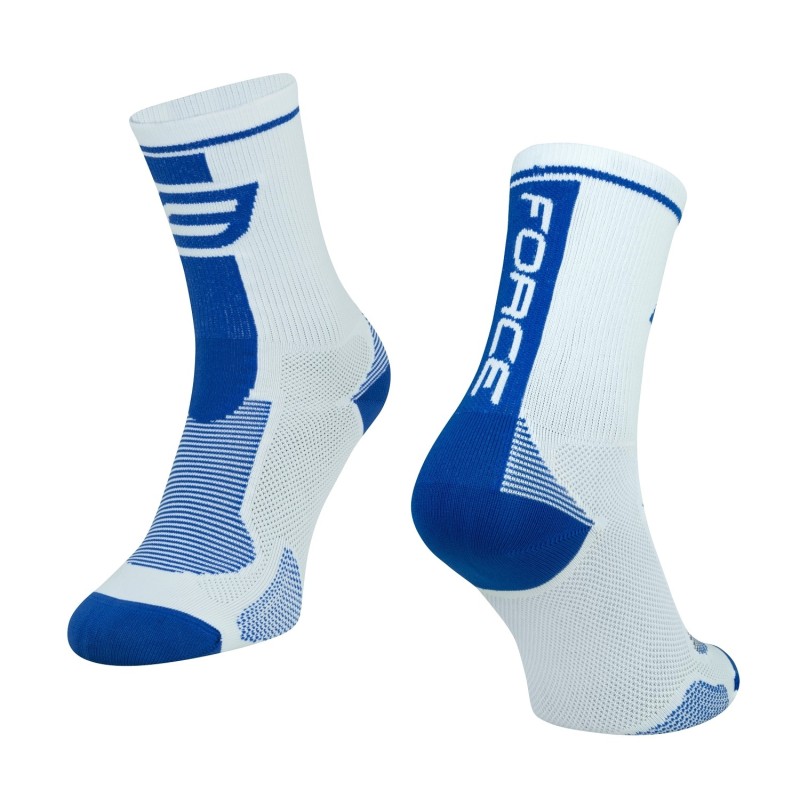 socks FORCE LONG. white-blue L - XL