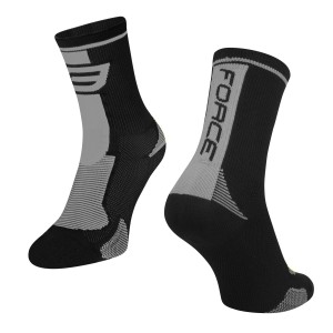 socks FORCE LONG. black-grey L - XL