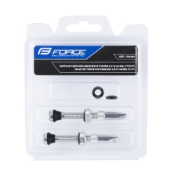 Force Fahrrad Ventilsatz für Tubeless 2 x SV 44 mm Silber