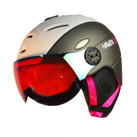 Haven Ski und Snow Board Helm Doppio Weiss Pink