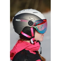 Haven Ski und Snow Board Helm Doppio Weiss Pink