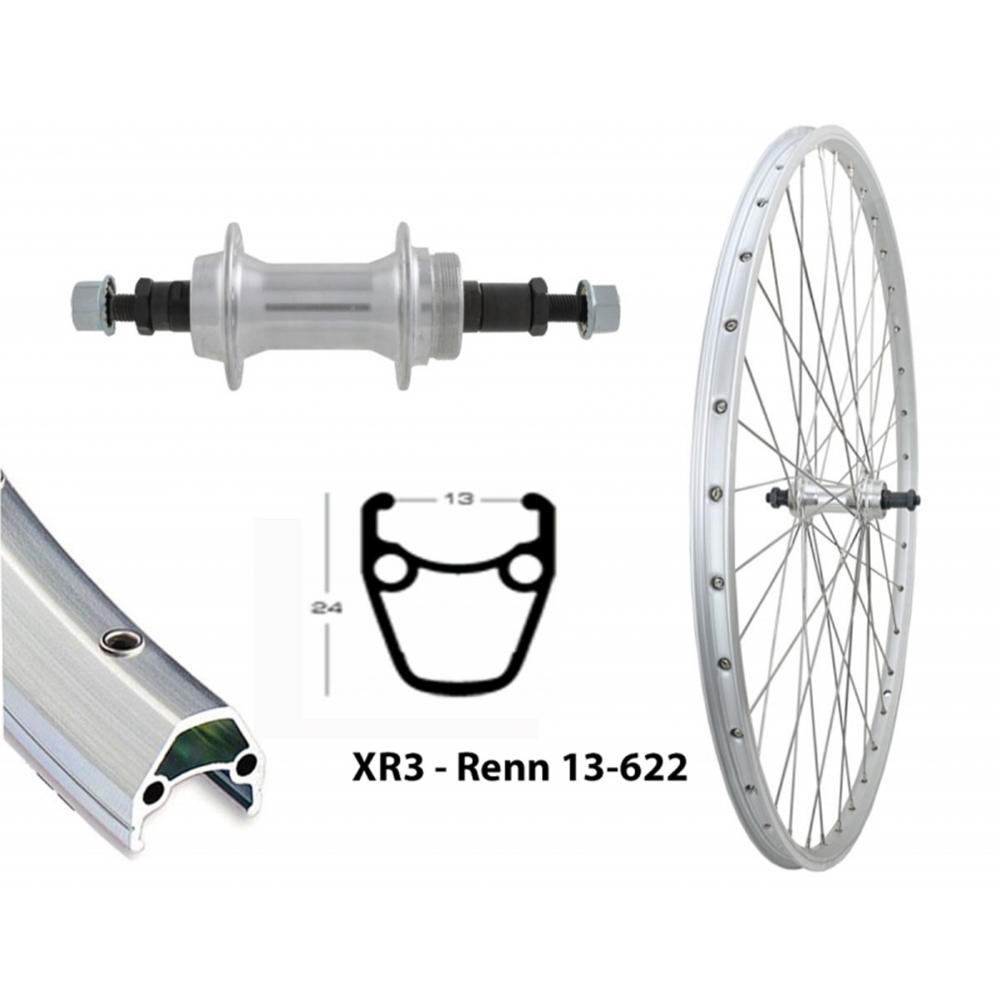 28" Klassisches Rennrad Hinterrad für Schraubkranz Einbaubreiten 115 -130mm