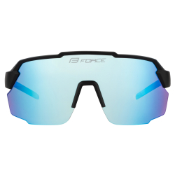 Force Sonnenbrille PULSE, schwarz, blaue verspiegelte Gläser