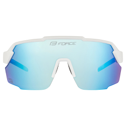 Force Sonnenbrille PULSE, Weiss, blaue verspiegelte Gläser