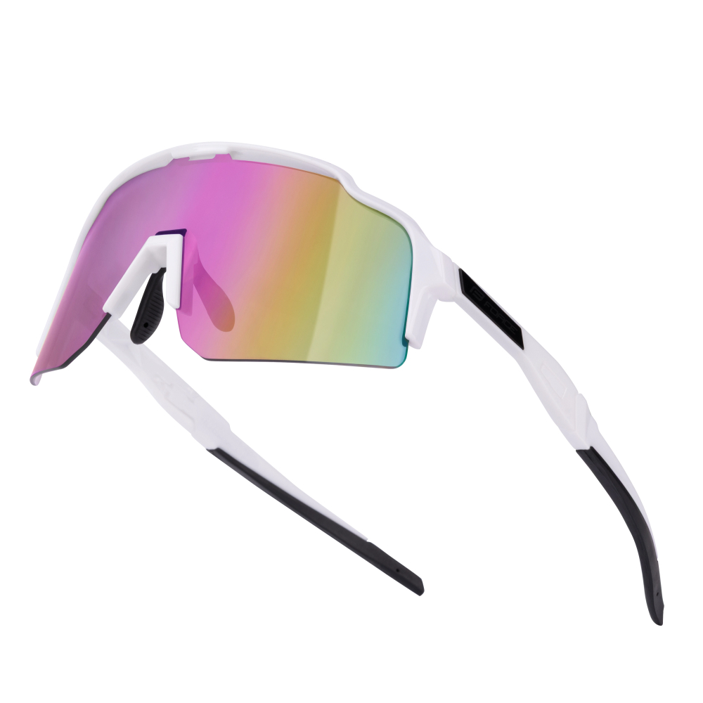 Force Sonnenbrille STRIVE, weiß, violett-gelb verspiegelte Gläser
