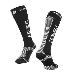 Socken FORCE ATHLETIC PRO COMPRESS.schwarz-weiß L-XL