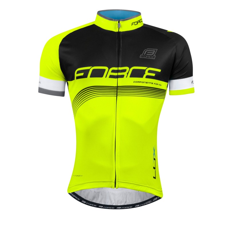 jersey FORCE LUX short sleeves. black-fluo L