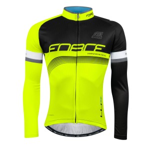 jersey FORCE LUX long sleeves. black-fluo L