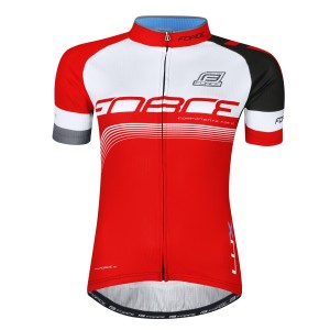 jersey FORCE LUX ladies sh. sleeves.red-white L