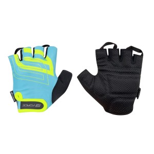 gloves FORCE SPORT. blue-fluo L