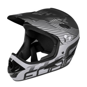 Downhill Helm FORCE TIGER  silver-black L-XL