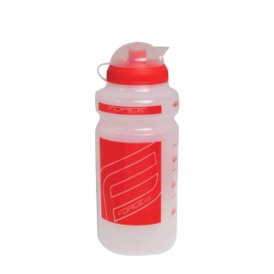 bottle FORCE "F" 0.5 l. transparent/red printing