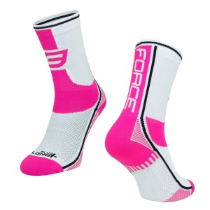 socks FORCE LONG PLUS. pink-black-white L-XL