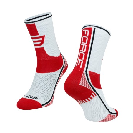 socks FORCE LONG PLUS. red-black-white L-XL